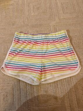 Place Pastel Rainbow Stripe Shorts with White Trim